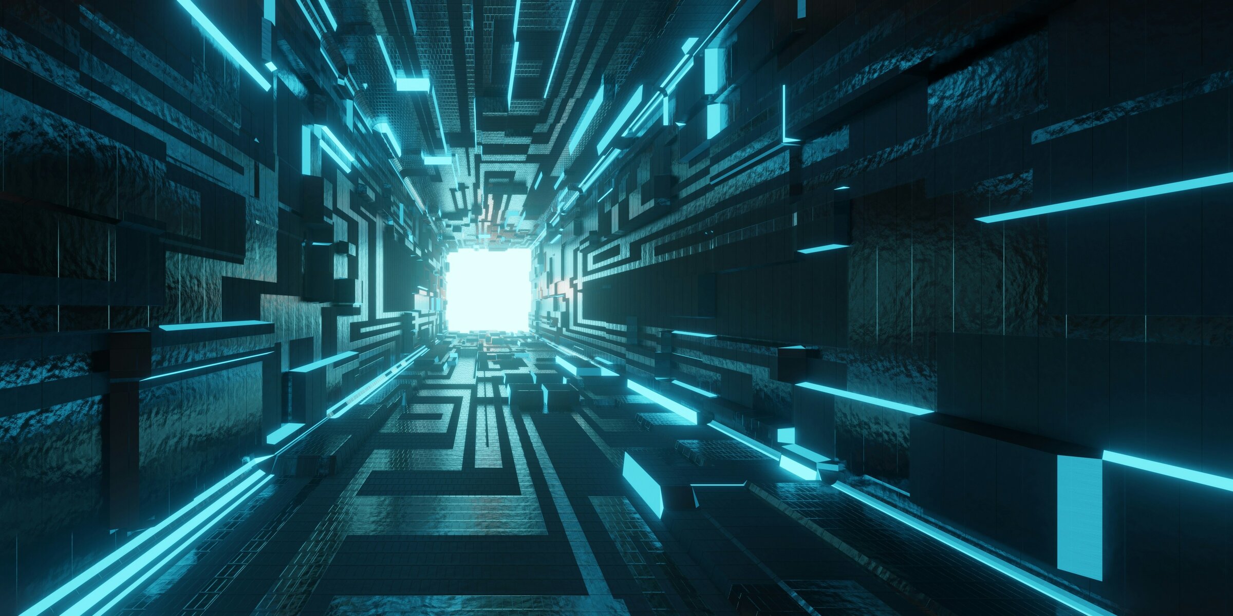 Abstracte tech-tunnel